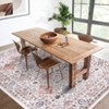 Fulvari Washable Taupe Vintage Traditional Mat Distressed Indoor Foldable Thin Rug Retro Accent Floral Non Slip Carpet - 3 of 4