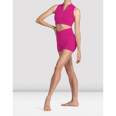 Women's Mirella Miami Zip Front Crop Top - Bloch