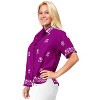 LA LEELA Women's Summer Casual Blouse Shirt Solid Blouses Button Down Short Sleeve Dress Tee Shirts Hawaiian Tops for Women - 3 of 3
