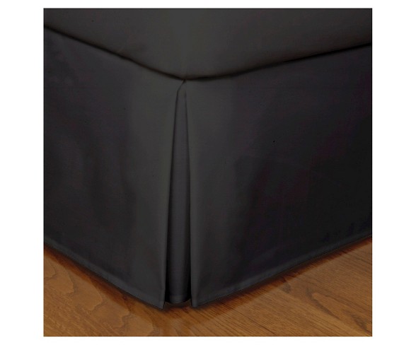 Black Tailored Microfiber 14" Bed Skirt (Twin)