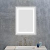 ChicFurnit Bathroom Vanity Mirrors Rectangle Frame Wall Mirror Anti Fog Mirror Decorative Wall Mirrors for Bathroom, Silver, 28"*1.5"*20" - 2 of 4