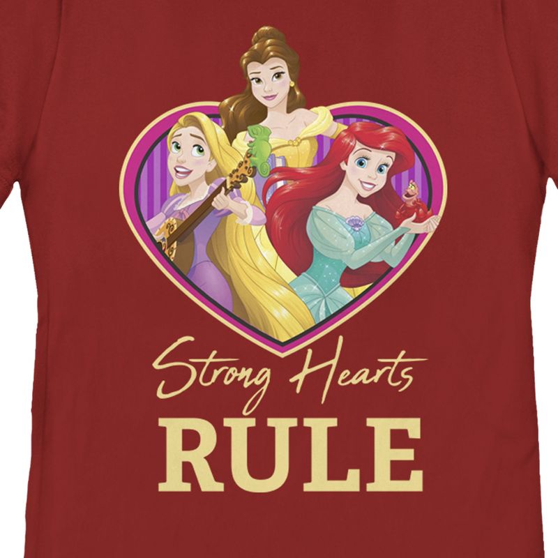 Women's Disney Princess Valentine Strong Hearts T-Shirt, 2 of 5