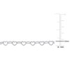 EVERLY JEWELRY | Sterling Silver 3.5mm Heart Link Bracelet with Heart Charm- 7.25 in - 3 of 4