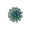 Olivia & May Metal Floral Wall Decor Teal : Iron Botanical Sculpture, Traditional Style, Vertical Orientation, Spot Clean - 3 of 4