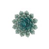 Olivia & May Metal Floral Wall Decor Teal : Iron Botanical Sculpture, Traditional Style, Vertical Orientation, Spot Clean - image 3 of 4