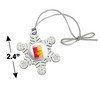 Pittsburgh State University Primary Logo Metal Snowflake Christmas Tree Holiday Ornament - 3 of 3