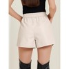 Allegra K Women's Faux Leather High Waisted PU Shorts - 4 of 4