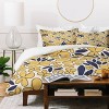 Deny Designs Alisa Galitsyna Four Flower Pattern Duvet Cover and Pillow Sham Set Yellow - image 3 of 4