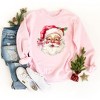 Simply Sage Market Women's Graphic Sweatshirt Watercolor Santa Face - 3 of 4