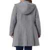 Agnes Orinda Women's Plus Size Elegant Single Breasted Detachable Hooded Trench Overcoats - 4 of 4