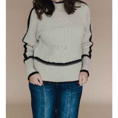Women's Cara Contrast Trim Sweater - SEE AND BE SEEN