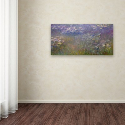 Monet Water Lillies 2 Landscape Canvas Art with Floater Frame