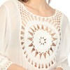 Women's Crocheted Fringed Trim Dress Cover Up - White Mark - 4 of 4