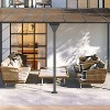 ELJGET 10' x 15' Gazebo, Hardtop Wall Mounted Lean to Gazebo Pergola for Patio, Large Aluminum Pergola Awnings for Decks, Patio, Backyard, Porch - 3 of 4