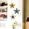 14.75" x 13.98" Antique Flower Wall Decor Yellow/Teal - Stratton Home Décor: Rustic Botanical MDF & Metal Art - 3 of 4