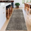 Washable Modern Striped Area Rug with Non-Slip Backing, Stain Resistant, Low Pile Soft Touch Carpet, Folding Floor Cover for Bedroom and Apartment. - 3 of 4