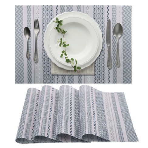 Unique Bargains Stripe Woven Placemats 4 Pcs - image 1 of 4