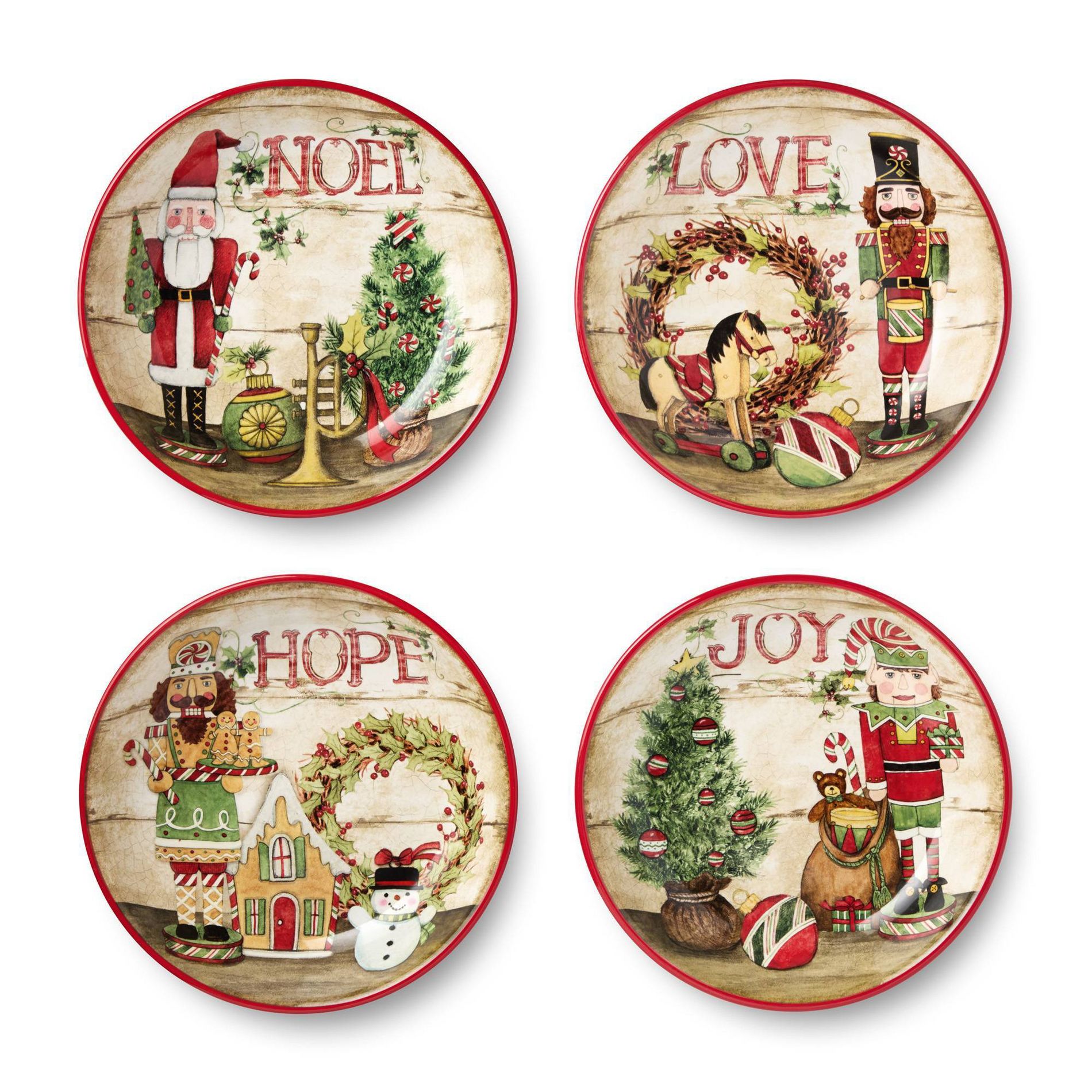 Certified International (Set of 4) 38oz Nutcracker Parade Soup Bowls