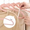 SONGMICS Velvet Hangers Non-Slip Hangers with Rose Gold-Colored Swivel Hooks Slim Space-Saving Hangers - 3 of 4