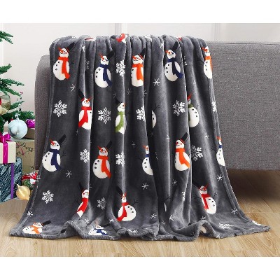 Elegant Comfort Super Soft Christmas Prints Blanket Home D¨¦cor, Warm Cozy Throws for Winter Bedding.