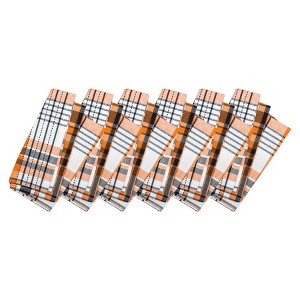 C&F Home Zelda Black and Orange Halloween Plaid Cotton Napkin Set of 6 - 1 of 4