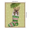 Amanti Art 23"x28" French Bulldog in Christmas Stocking Fab Funky Framed Canvas Wall Art - 4 of 4