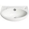 ALFI ABC118 White 14inches Small Wall Mounted Ceramic Sink with Faucet Hole - 3 of 4