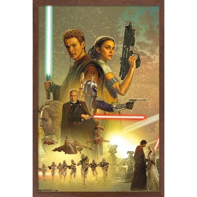 Trends International Star Wars: Attack Of The Clones - Celebration Mural Framed Wall Poster Prints