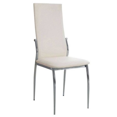 Set of 2 Contemporary Side Chairs White - Benzara