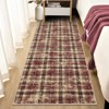 Modern Rug Washable Rug Buffola Plaid Rug for Living Room, Neutral Rug Non Slip, Low Pile Thin Rug, Distressed Soft Rug, Indoor Foldable Printed Rug - 3 of 4