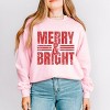 Merry & Bright Distressed - Women's Graphic Sweatshirt - 3 of 4