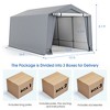 Costway 10' x 16'\10.2' X 20.4'  Heavy-Duty Carport Car Canopy Shelter Outdoor Portable Garage Door - 4 of 4