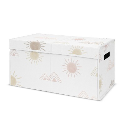 Sweet Jojo Designs Fabric Storage Toy Bin Desert Sun Pink and Beige