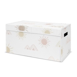 Sweet Jojo Designs Fabric Storage Toy Bin Desert Sun Pink and Beige - 1 of 4