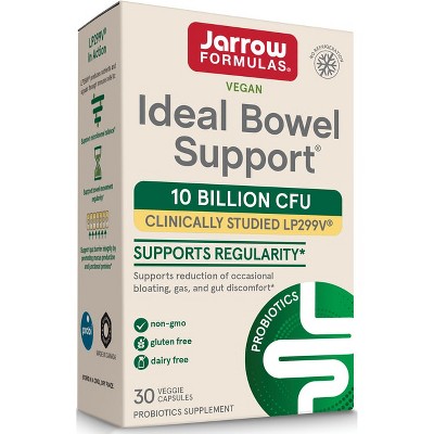 Jarrow Formulas, Inc. Vegan Ideal Bowel Support 30 Veg Capsules.