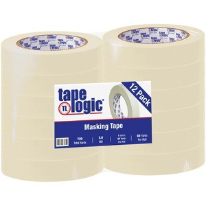 Tape Logic 2400 Masking Tape 5.6 Mil 1" x 60 yds. Natural 12/Case T935240012PK - 1 of 4