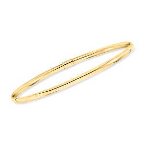 Ross-Simons Italian 14kt Yellow Gold Polished Bangle Bracelet Size 7 - 1 of 2