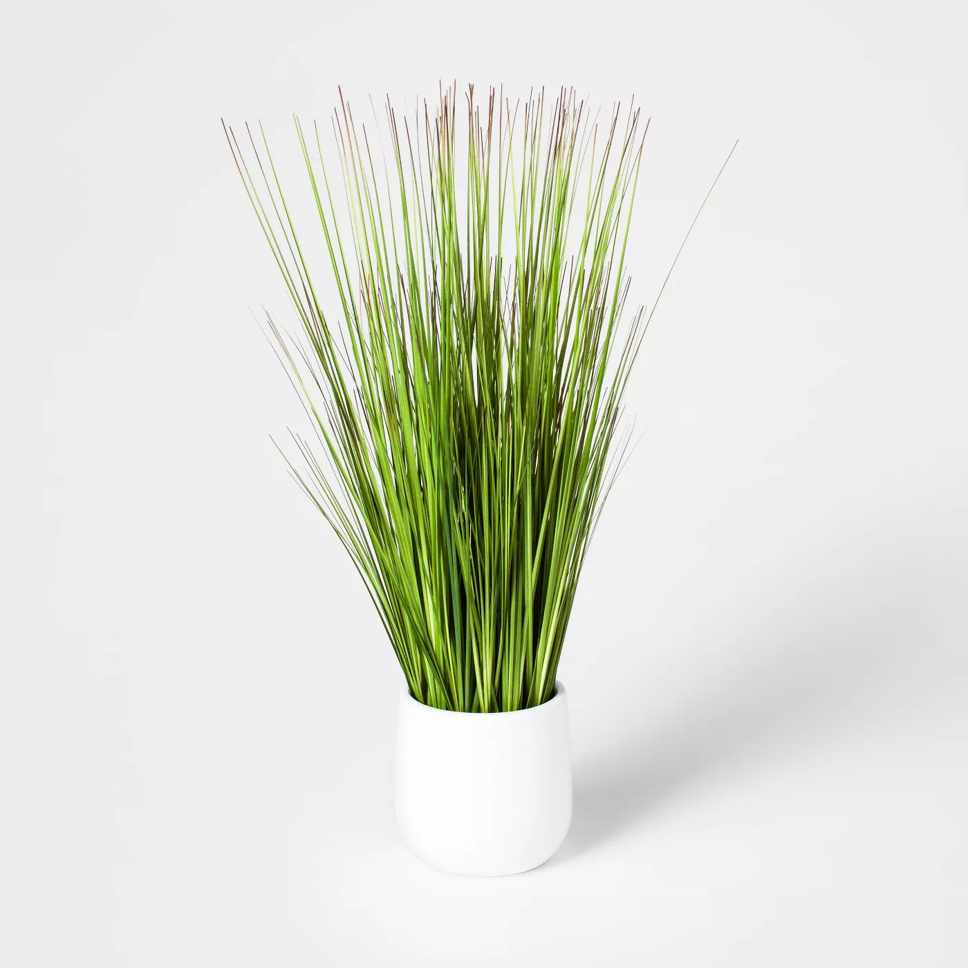 20" x 7" Artificial Grass Arrangement In Pot Green/White - Threshold™ - image 1 of 1