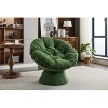 Green Oversized swivel armchair, 360 degree swivel bucket chair, suitable for living room and bedroom - 2 of 4