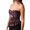 Women's Floral Bustier Top - OLIVACEOUS - image 2 of 4