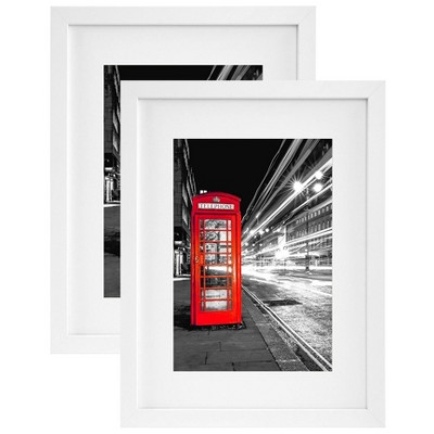 Americanflat Picture Frame with tempered shatter-resistant glass - Available in a variety of sizes and styles