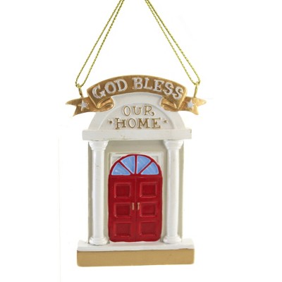Holiday Ornament 3.5" God Bless Our House New Home 1St Diy Personalize  -  Tree Ornaments