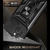 Reiko Kickstand Ring Holder with Slide Camera Cover TPU Magnetic Car Mount for APPLE IPHONE 15 In Black - 4 of 4