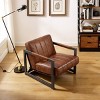 Art Leon Genuine Leather Lounge Accent Chair with Armrest - 4 of 4