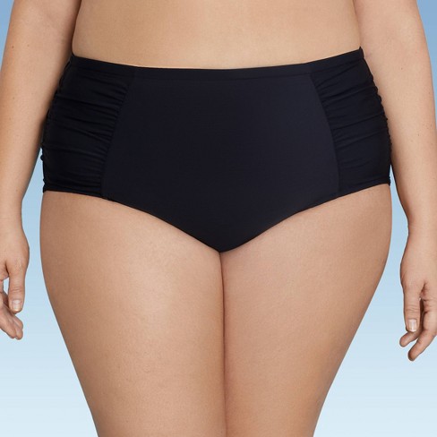 Women's Full Coverage High Waist Bikini Bottom - Kona Sol™ Black