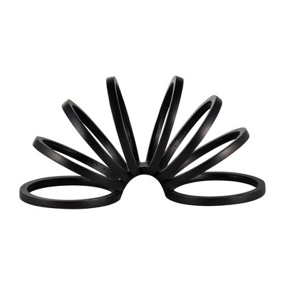 Sagebrook Home Metal Slinky Ring Sculpture - Contemporary Abstract Creative Aluminum Slinky Statue for Home or Office