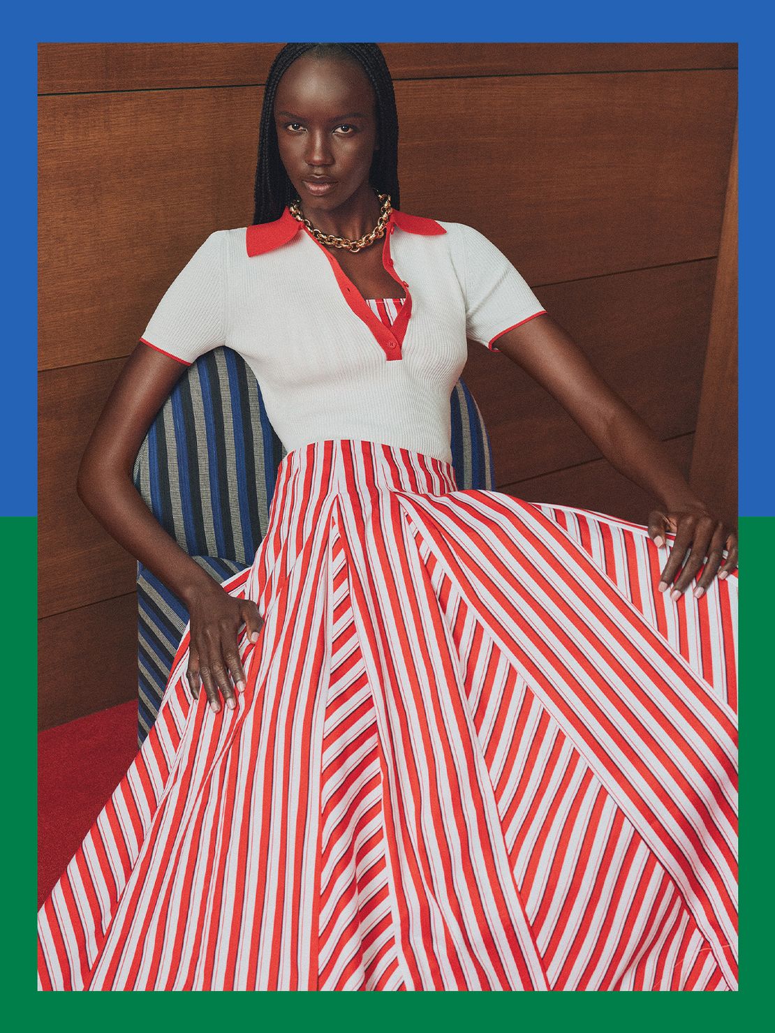 target red and white striped dress Cupshe Womens Spaghetti Strap Maxi Tiered Dress-XL-Red put fit.All in Motion Imily Bela Women's Polo Collar