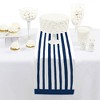 Big Dot of Happiness Navy Stripes - Petite Simple Party Paper Table Runner - 12 x 60 inches - 2 of 4