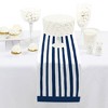 Big Dot of Happiness Navy Stripes - Petite Simple Party Paper Table Runner - 12 x 60 inches - image 2 of 4