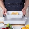 GustoWave Baking Dish 3-piece Sets, Ceramic Baking dishes for Oven, Bakeware, Rectangular Baking Pan with Handles, for Cooking, Kitchen, Cake - 4 of 4